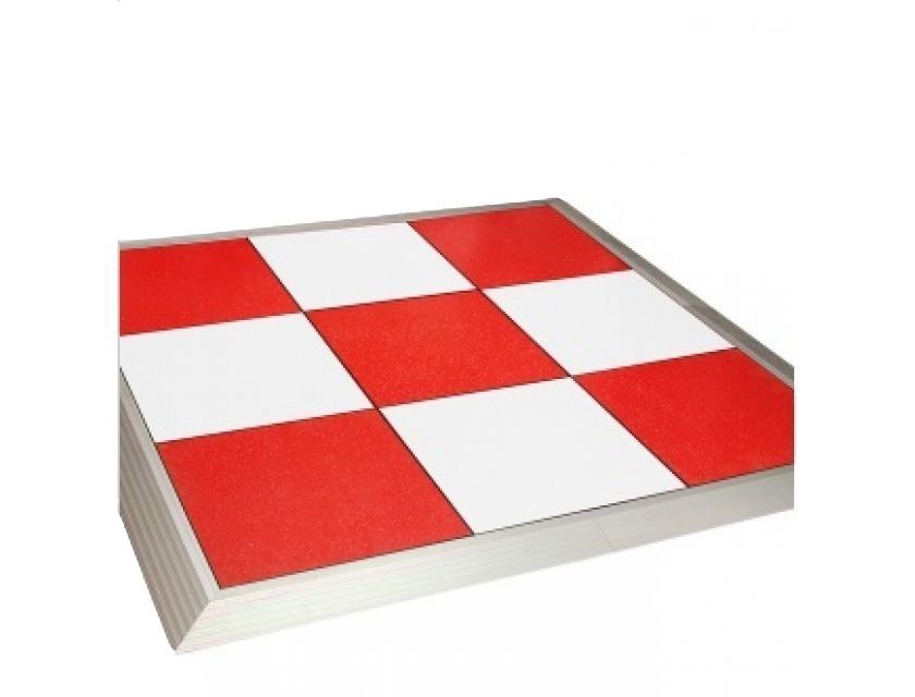 Red & White Tile Dancefloor 3.6M X 3.6M