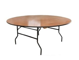Round Wooden Trestle Table - 1.8m