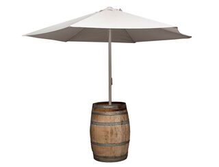 Umbrella in Wine Barrel