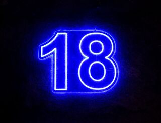 18 - Neon Sign - Blue