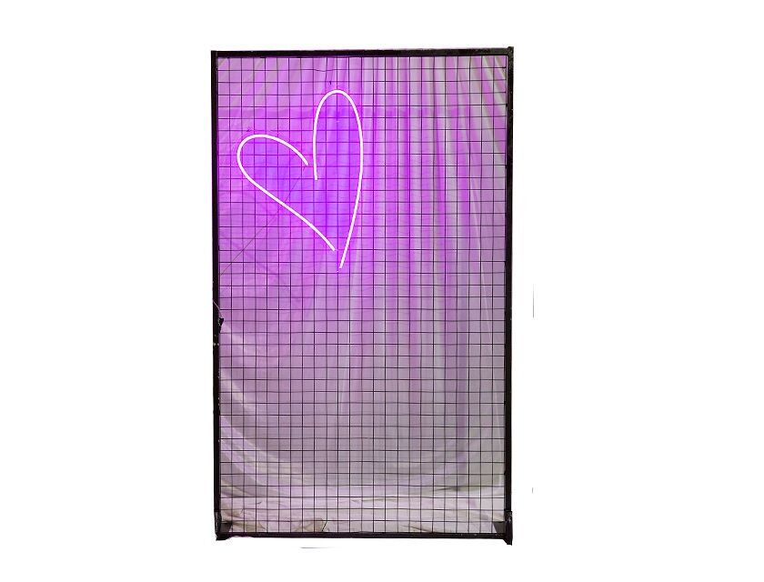 <3 - Neon Sign - Pink