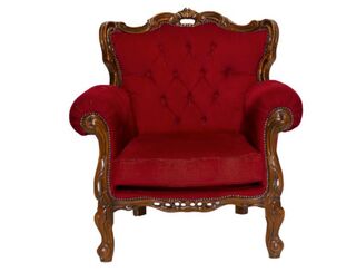 Vintage Lounge Arm Chair - Colonial Red