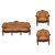 Vintage Lounge Set - Tan Leather