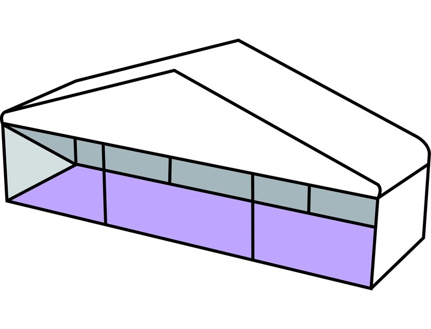 White Roof Pavilion - 12m x 3m - 12m x 3m