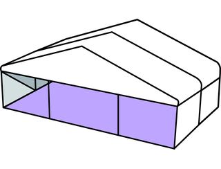 White Roof Pavilion - 12m x 6m - 12m x 6m