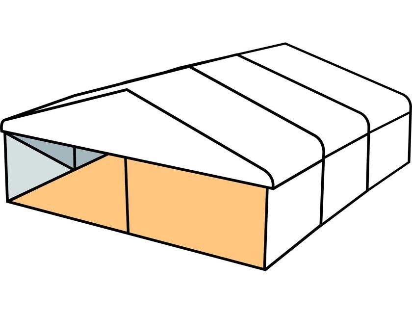 White Roof Pavilion - 8m x 9m - 8m x 9m