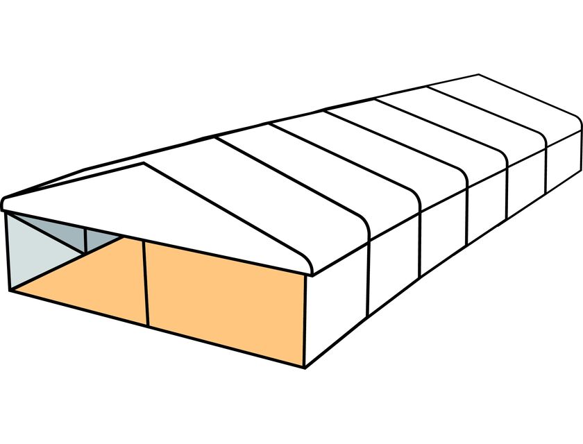 White Roof Pavilion 8m x 18m - 8m x 18m