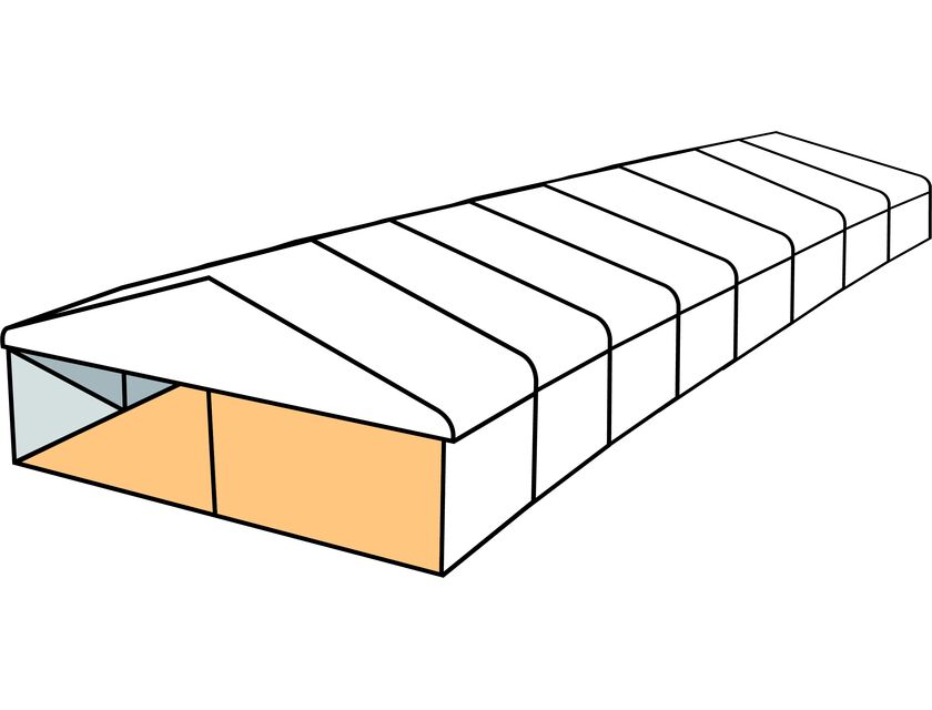 White Roof Pavilion - 8m x 24m - 8m x 24m