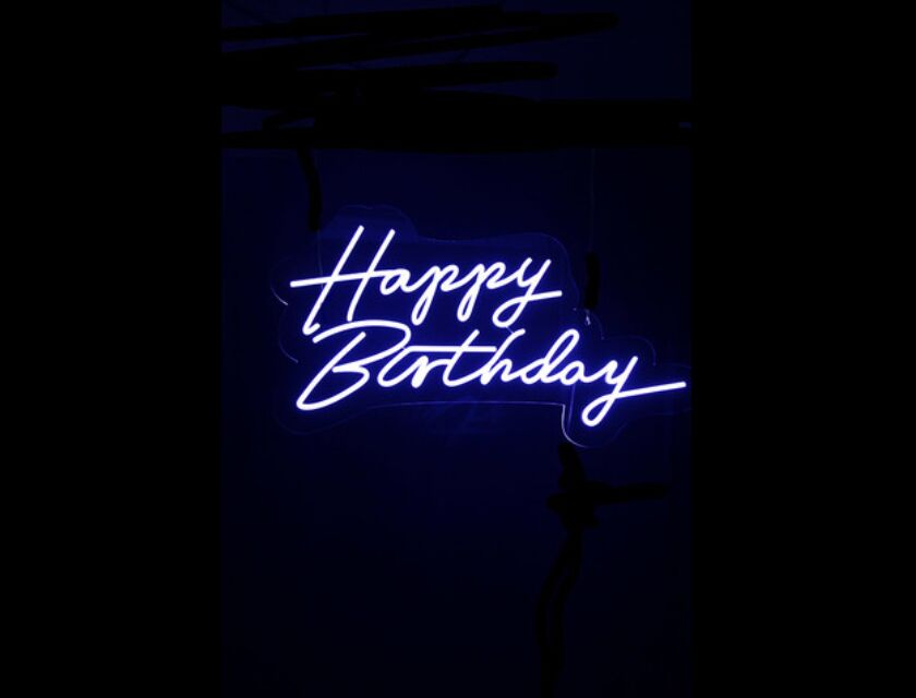 Happy Birthday - Neon Sign - White