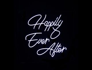 Happily Ever After - Neon Sign - White