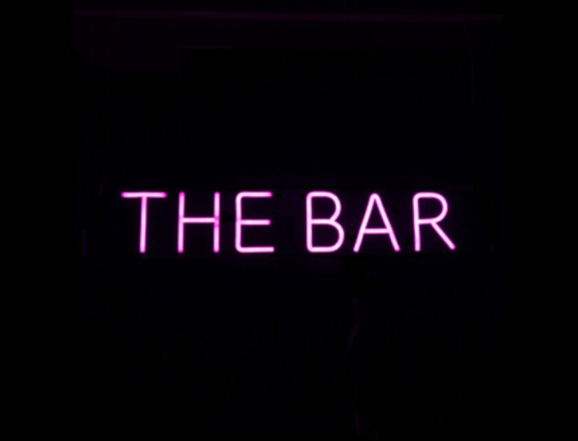 THE BAR - Neon Sign - Hot Pink
