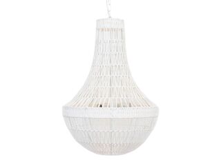 Hanging Pendant - White Rope Chandelier