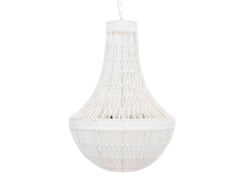 Hanging Pendant - White Rope Chandelier