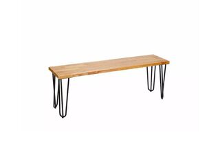 Hairpin Bench Seat - Black Legs