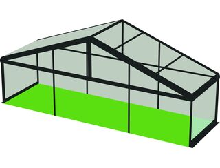 Black Frame / Clear Roof - 10m x 3m