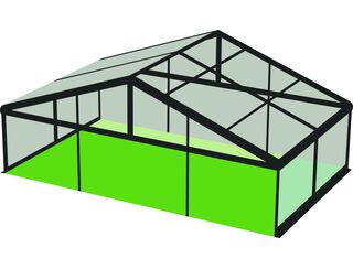 Black Frame / Clear Roof - 10m x 6m