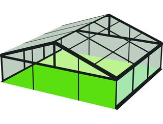 Black Frame / Clear Roof - 10m x 9m