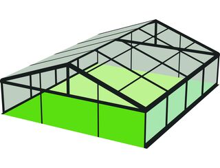 Black Frame / Clear Roof - 10m x 12m