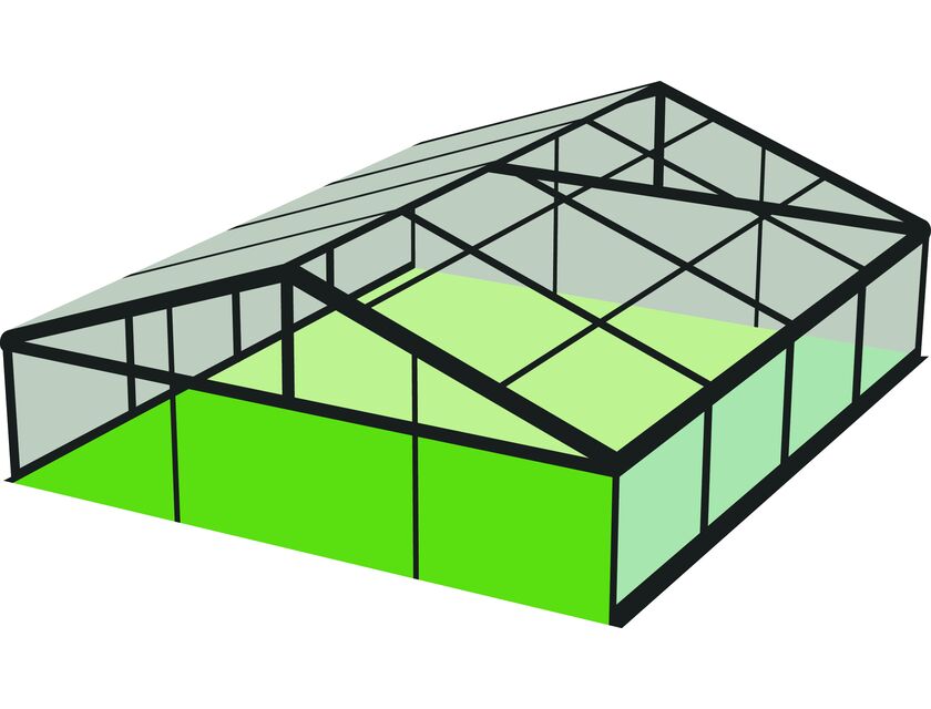 Black Frame / Clear Roof - 10m x 12m - 10m x 12m