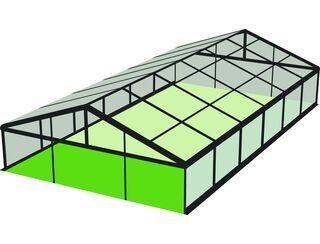 Black Frame Clear Roof Pavilion - 10m x 18m - 10m x 18m