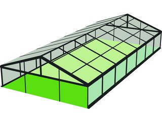 Black Frame / Clear Roof Pavilion - 10m x 21m - 10m x 21m