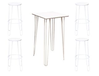 Hairpin Bar Table Package - White