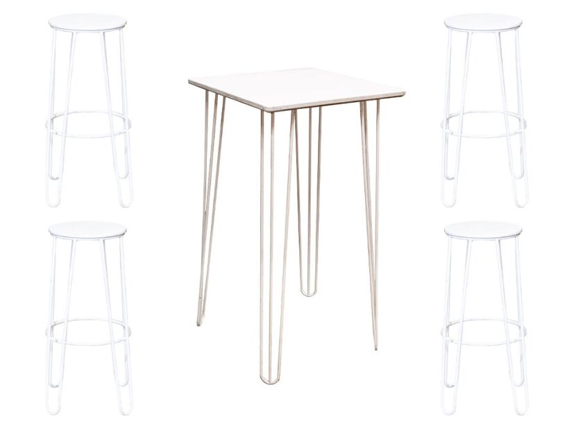 Olympic Party Hire Hairpin Bar Table Package White
