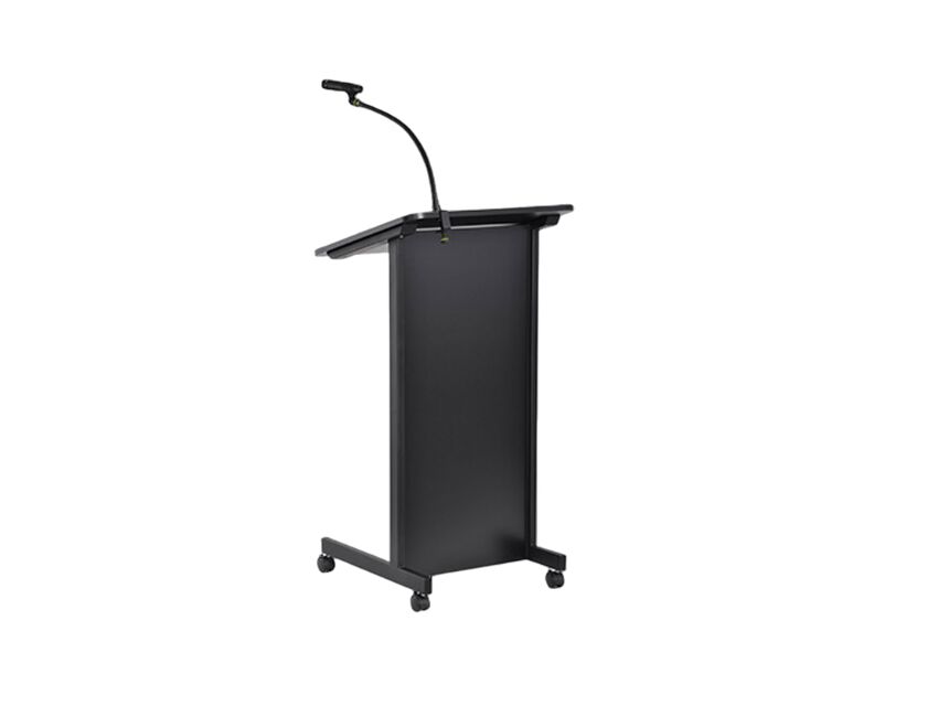 Lectern with Goose Neck Stand + Mic
