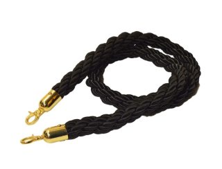 Bollard Rope - Gold Hook - Black