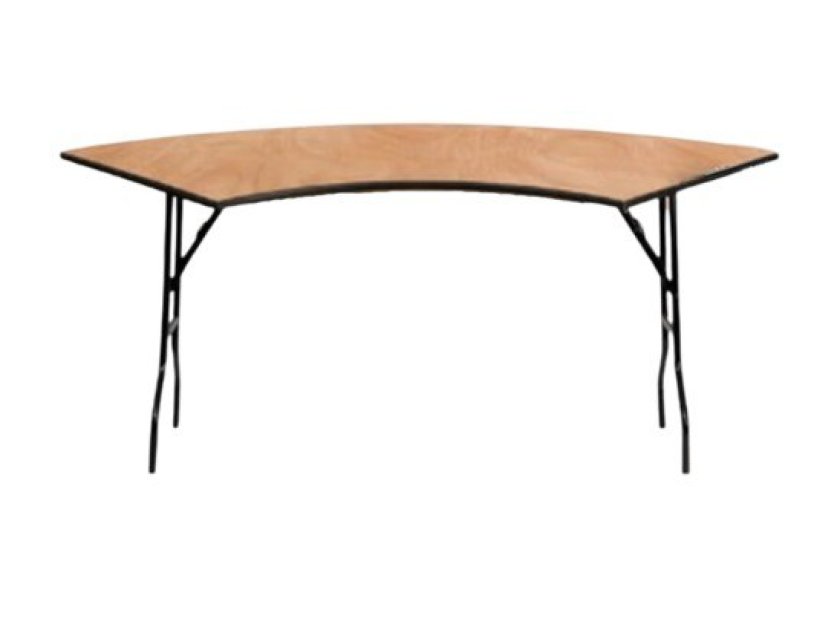 Curved Serpentine Trestle Table - 224cm x 90cm