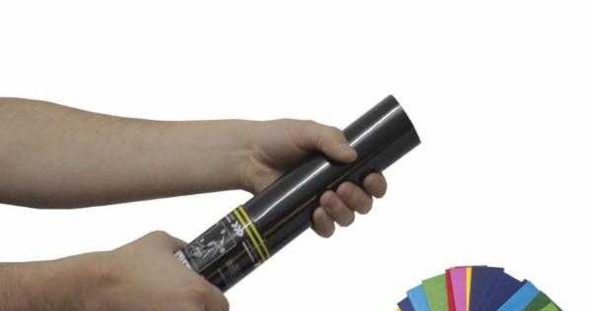 Handheld Confetti Cannon (Sale) Single Use Olympic Party Hire