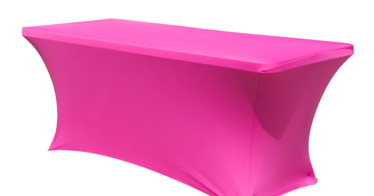 Lycra 6ft Trestle Table Cover Pink Olympic Party Hire