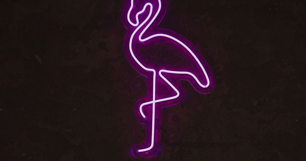 Flamingo Neon Sign Hot Pink Olympic Party Hire
