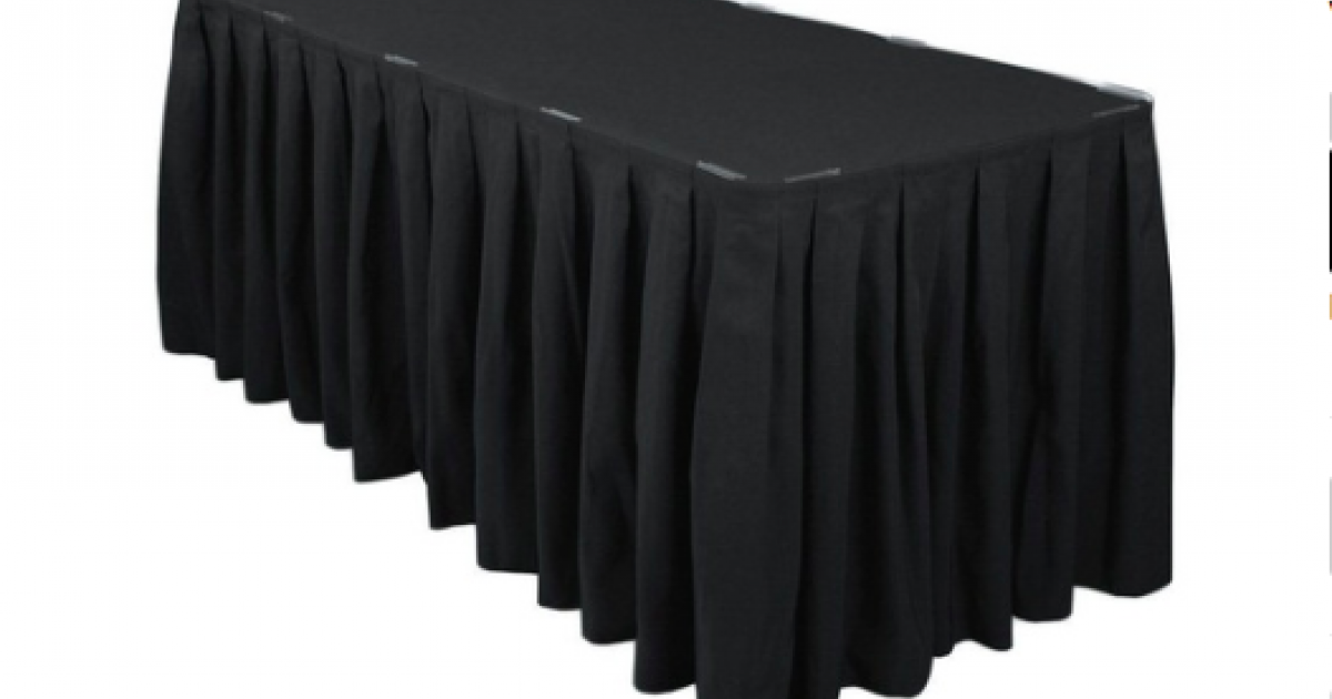 Table Skirt Black 6.5m Long Olympic Party Hire