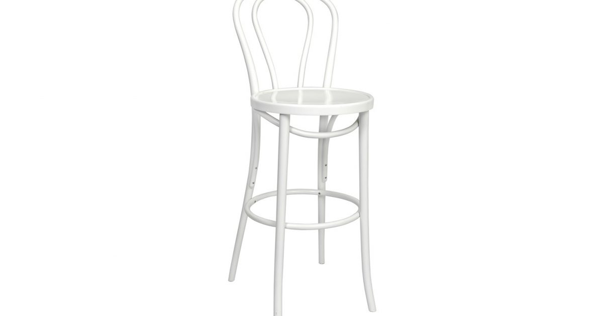 Bentwood Stool - White | Olympic Party Hire